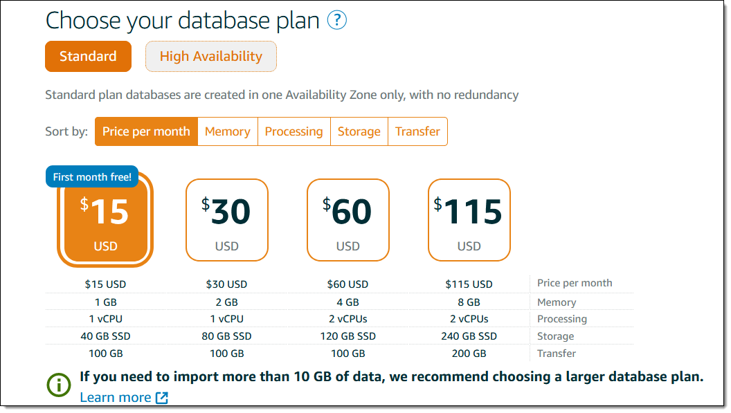 New – Managed Databases for Amazon Lightsail