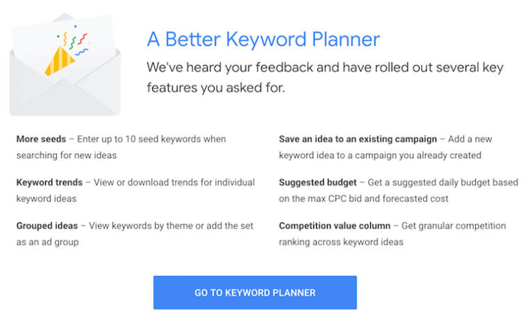 Highlights From Google’s Keyword Planner Update